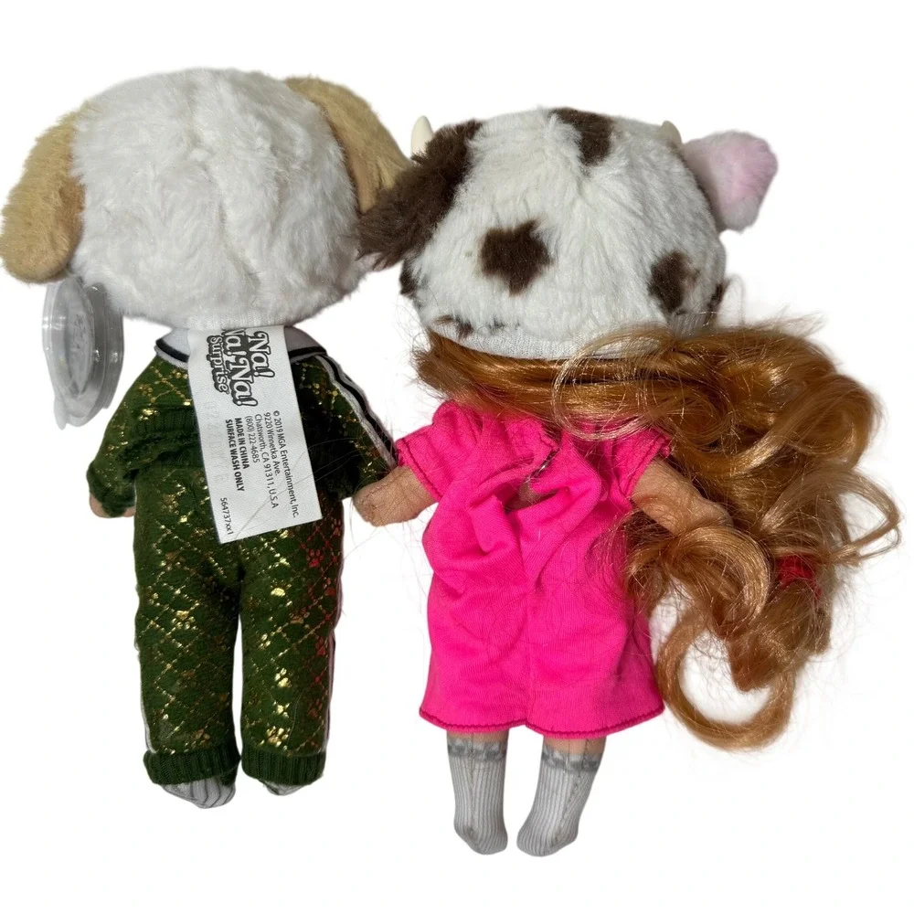 Na Na Na Surprise Series 2 Dolls Boy Puppy Green Tracksuit Girl Cow Pink Dress
